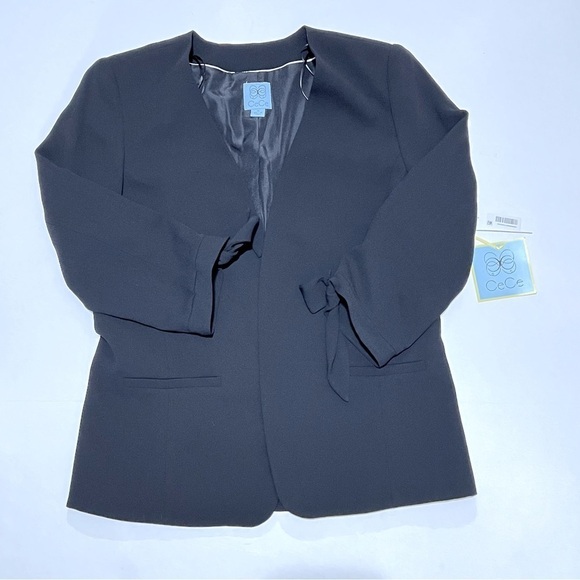 CeCe• Tie Sleeve Open Front Blazer Size 4 - Picture 10 of 12